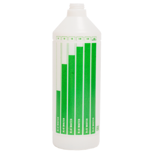 MA-FRA флакон со шкалой в пропорции и процентах (зеленый) PLASTIC BOTTLE 1л