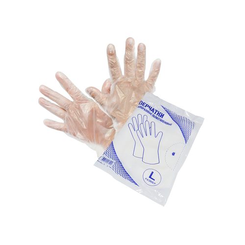 Перчатка однораз ПНД L 100 шт/100