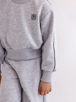 Худи для девочки, модель №6, рост 134 см, серый