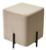 Пуф для гостиной ФЕЛИКС квадратный, бежевый #5, велюр / черный каркас