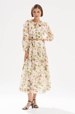 51759 Платье женское (сливочный принт)