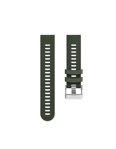 Ремешок Premium 20 мм силиконовый для Garmin Forerunner 55/245/645, Venu, Venu Sq, Venu 2 Plus, Vivoactive 3, Vivomove быстросъемный (Зеленый Хаки)
