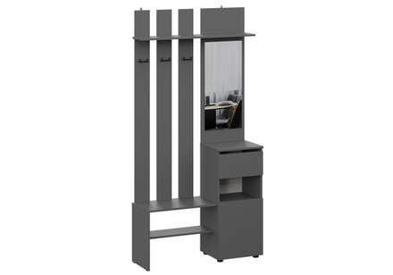 Прихожая Woodville Сибити графит серый