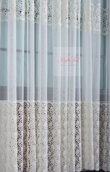 Тюль Патриция французская сетка (молочный)