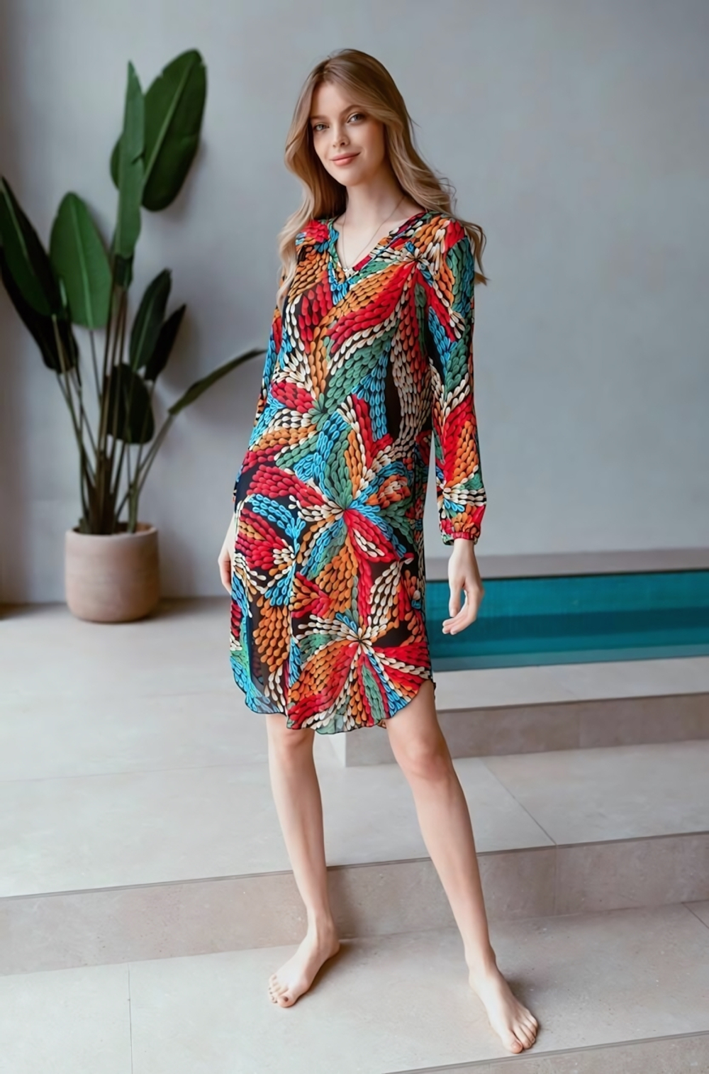 Туника для пляжа Barbara (Размер: XL) (Цвет: разноцветный)