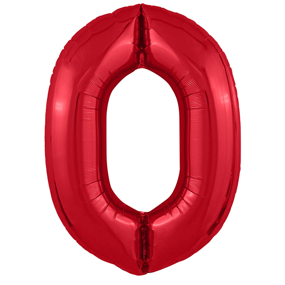 Фольгированная цифра, цвет Красный 102 см