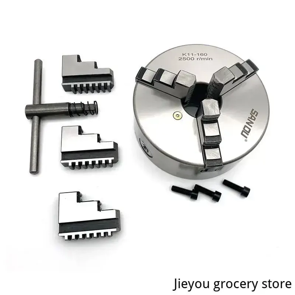 3-кулачковый самоцентрирующийся патрон K11-160 металлический патрон ручного типа для небольшого токарного станка-422w