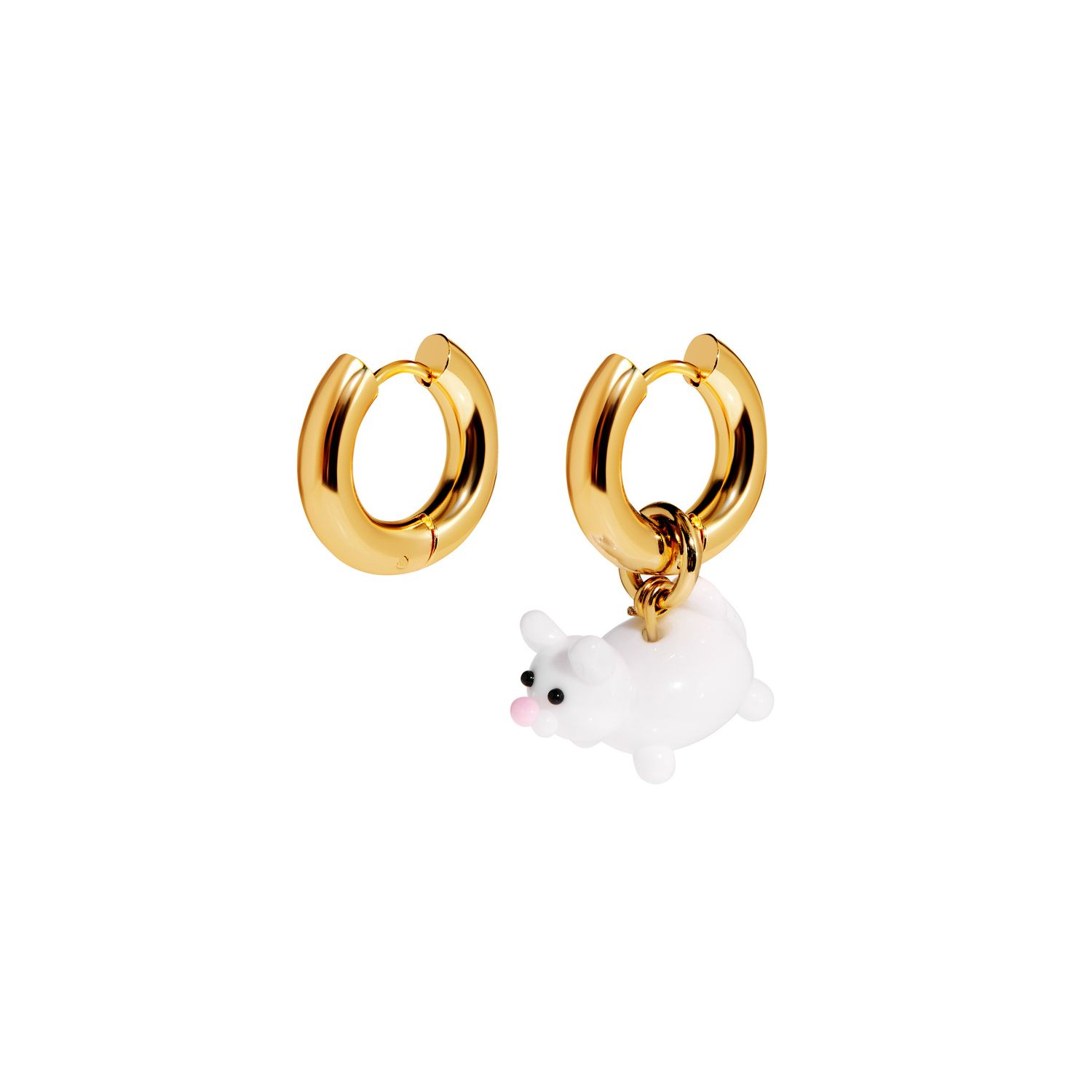 Серьги Favorite Fluffy Gold Earrings - Cat