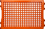 Ящик перфорированный 600×400×152, арт.: 403-1, объём 27, красный, код: 15748