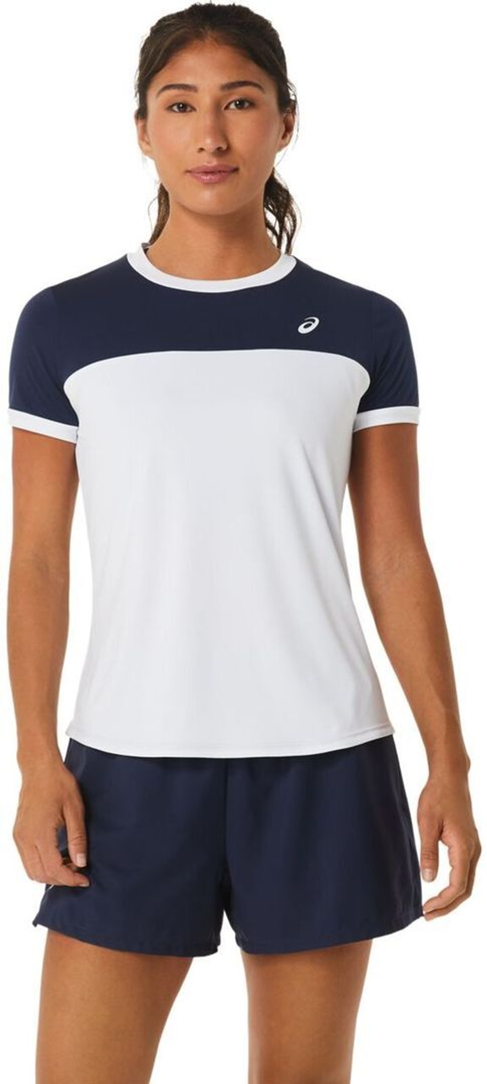 Футболка Asics WOMEN COURT SS TOP белый/синий
