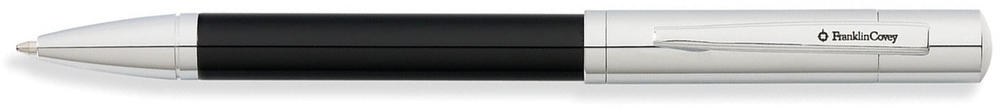 Шариковая ручка чёрная с серебристым в подарочной коробке FranklinCovey Greenwich FC0022-4