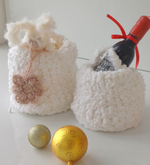 Набор вязаных корзин