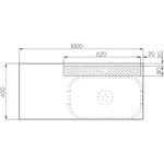 Столешница под раковину Aquaton Мишель 100 с панелью, дуб Эндгрейн (1A277103MIX40)