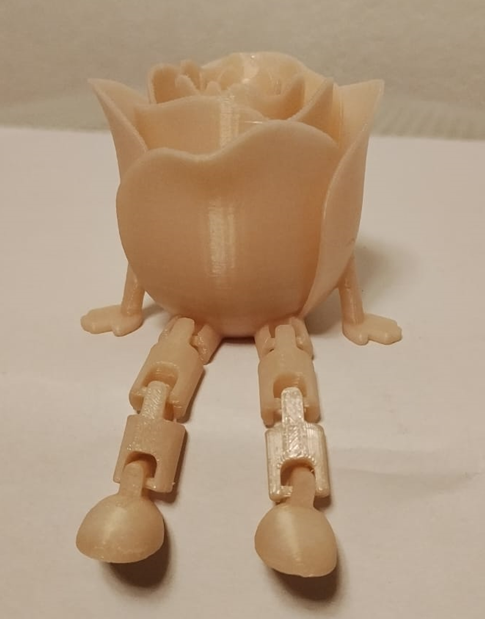 Валентинка роза светящаяся в темноте-красная 3D фигурка с подвижными ножками подарок на 14 февраля и 8 Марта