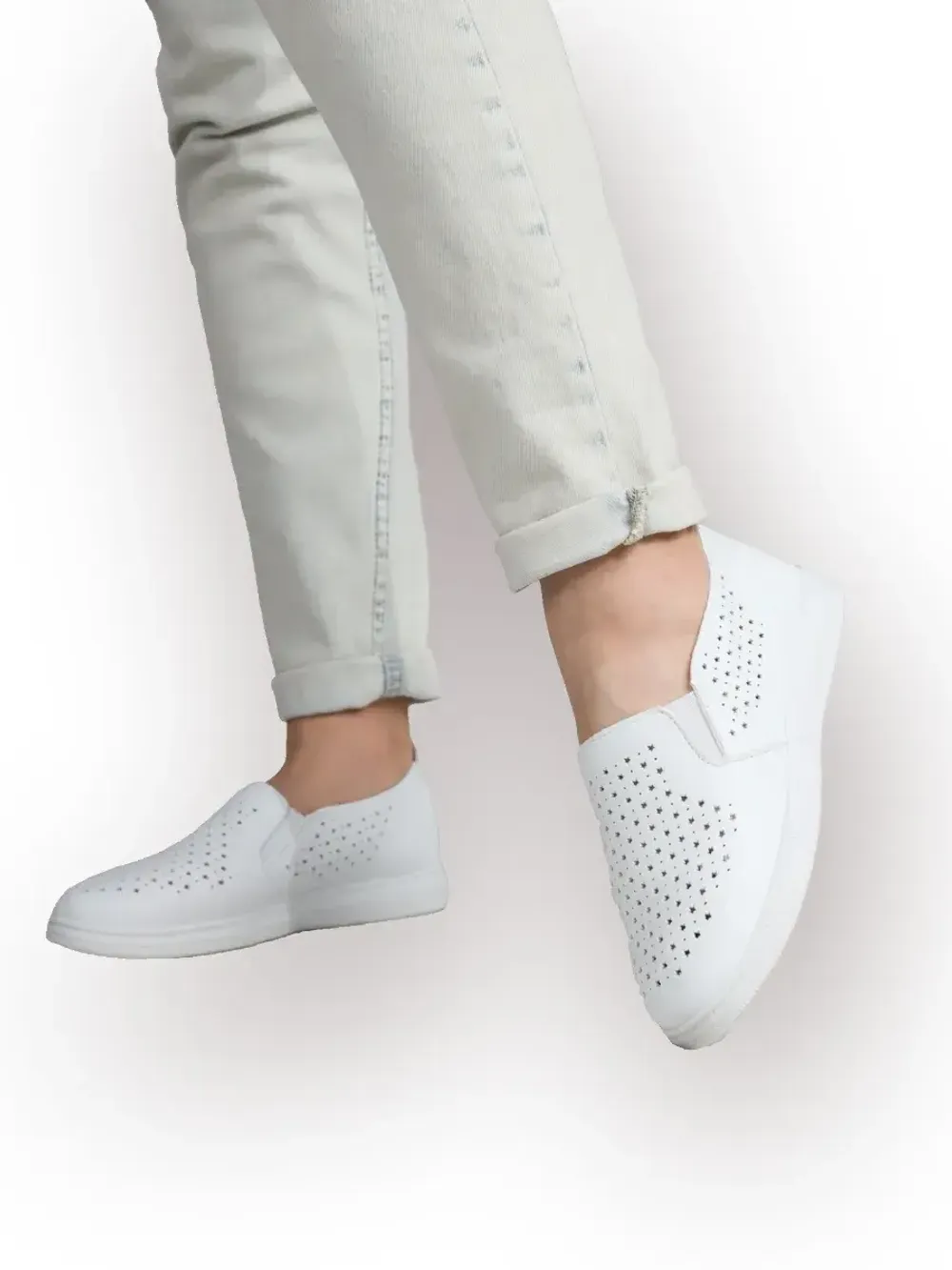 Мокасины летние с перфорацией