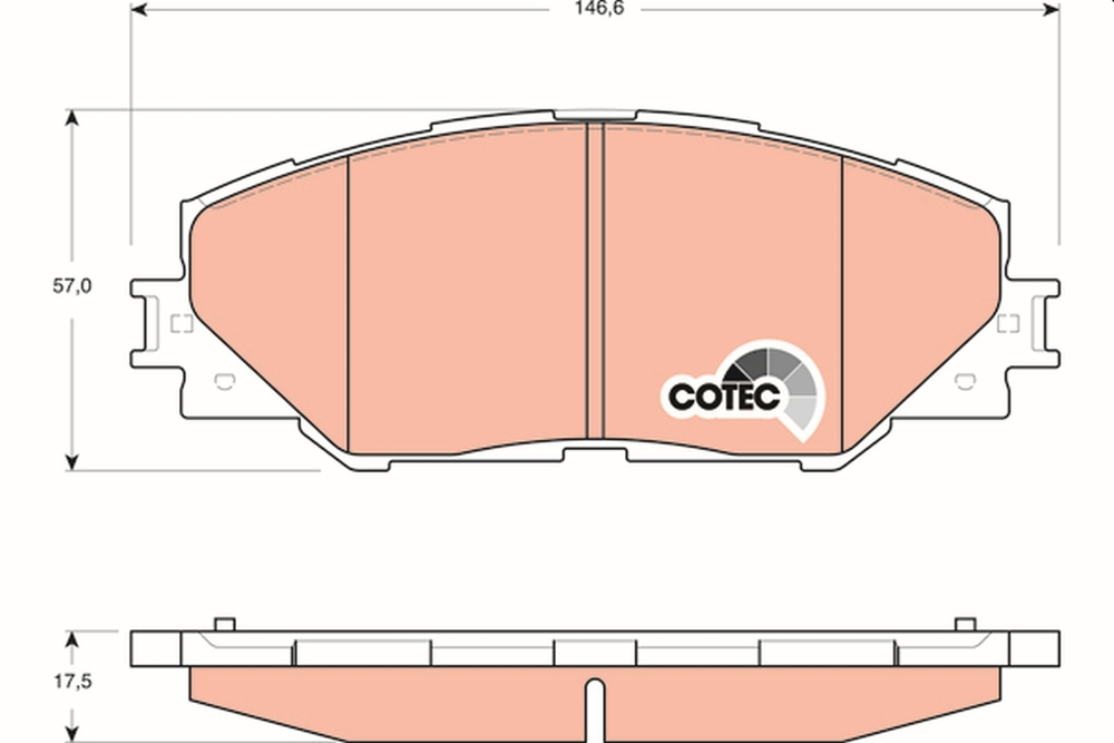 TRW - GDB3424-TRW - Brake Pad Set, disc brake