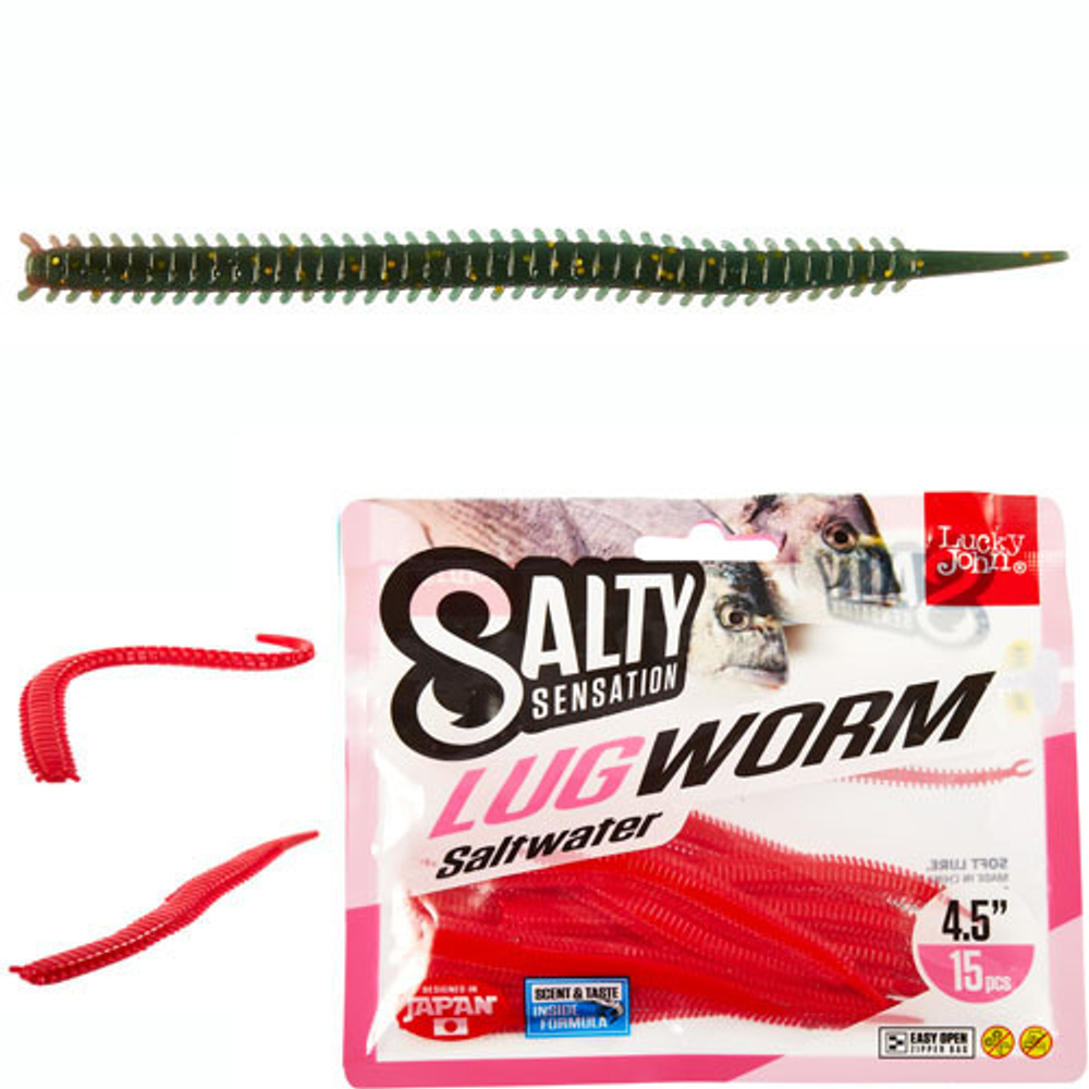 Черви съедоб. искусст. LJ Salty Sensation LUGWORM 4.5in (11,40)/F41 15шт.