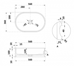 Раковина-чаша Abber Stein 56 AS2650 Белая матовая