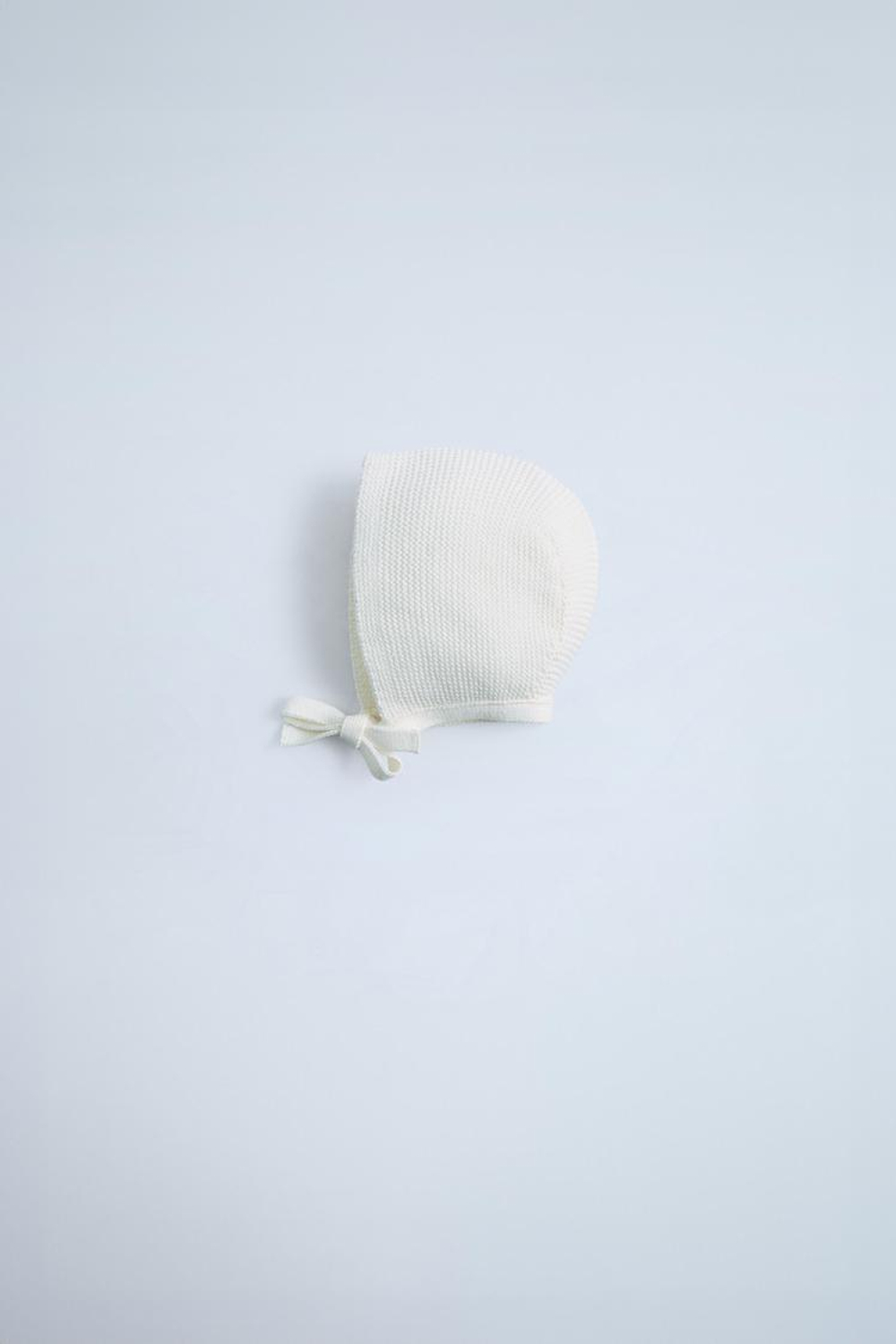 ZARA ТРИКОТАЖНЫЙ ЧЕПЧИК, СВЕТЛЫЙ ЭКРЮ