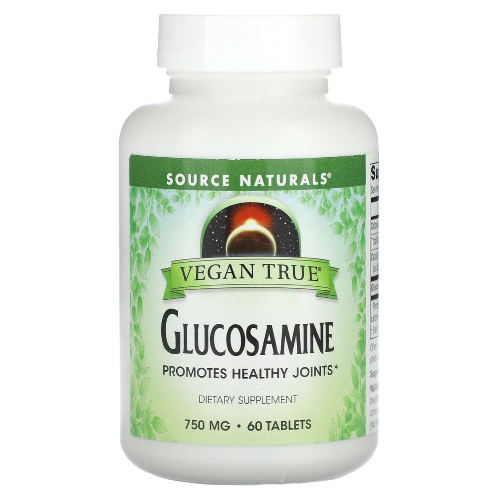 Source Naturals, Vegan True, глюкозамин, 60 таблеток