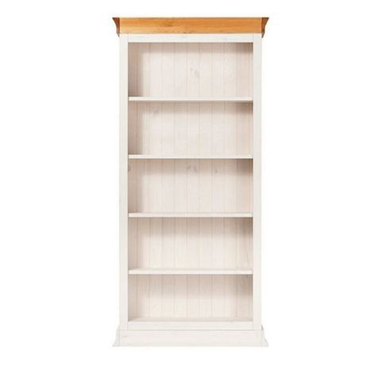 Стеллаж для книг, 100x210x31, Бостон 305, деревянный, белый воск/антик