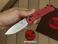Нож Benchmade 535 Bugout - нейлон бургунди, сатин клинок RK/Н125