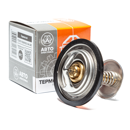 ТС107-1306100-04 AE Термостат 87°C, МАЗ, МТЗ, ПАЗ, КАВЗ, ЗИЛ, ГАЗ, дв. ММЗ (с прокладкой) (ан. ТС109