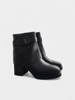 Ботильоны с баской и мехом