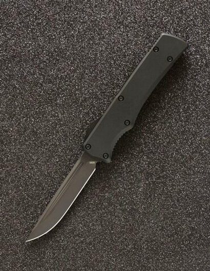 Автоматический складной нож SteelBro Skadi Droppoint DLC Blackwash M390