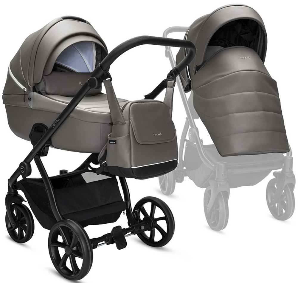 Детская коляска Noordi Fjordi Leather V2 2 в 1 1462803 Stone Grey