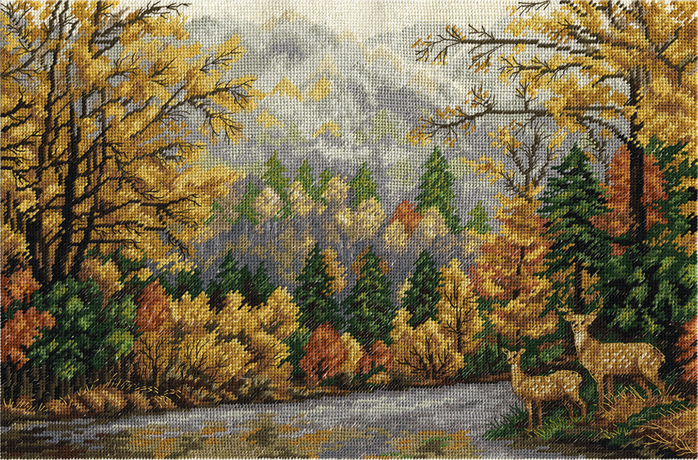 Набор для вышивания "PANNA"PS-1763 "Оленья речка" 35 х 23 см