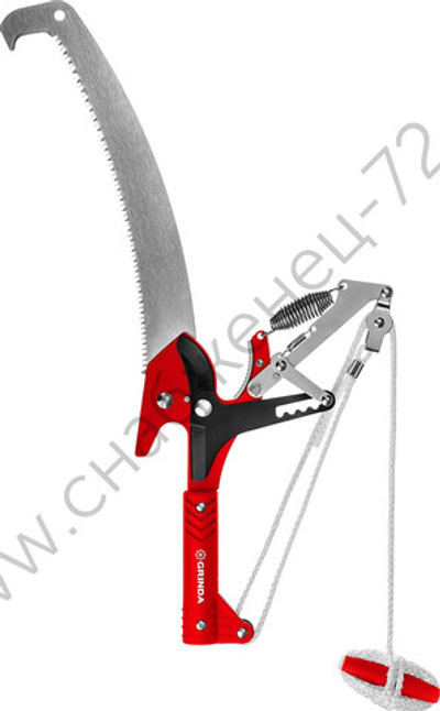 GRINDA HX-350, 350 мм, лезвия закалены, антикор. покрытие, храповый механизм, пила хромированная, режущий крюк, штанговый сучкорез (8-424431)