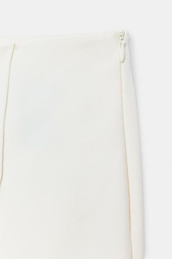 ZARA УКОРОЧЕННЫЕ БРЮКИ — ZW COLLECTION, ЭКРЮ