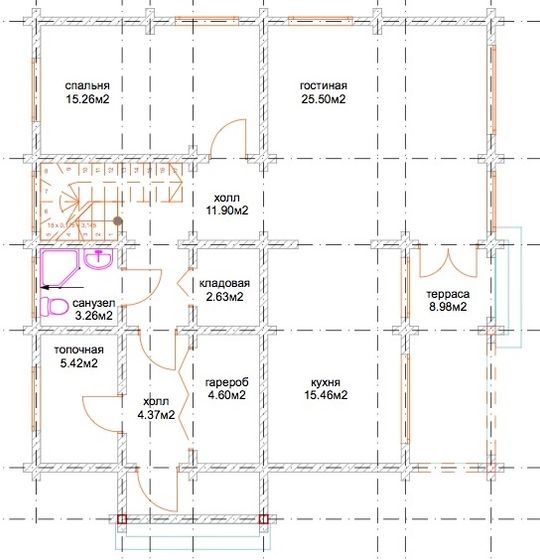 Планировка первого этажа