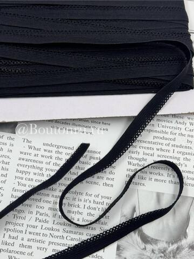 Резинка бельевая ажурная черная 10 мм