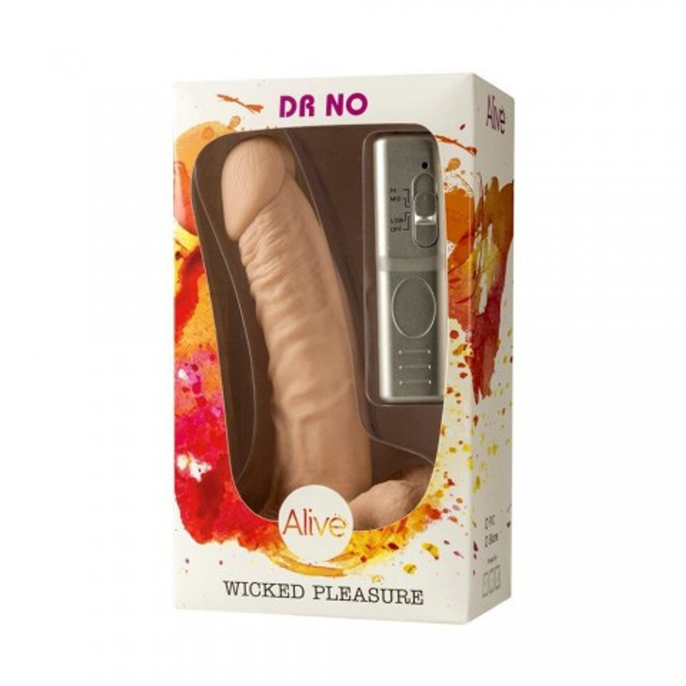 Реалистичный вибратор Dr. No (18 *4.6 см.) от Alive