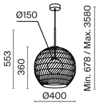 Подвесной светильник Maytoni MOD204PL-01BG