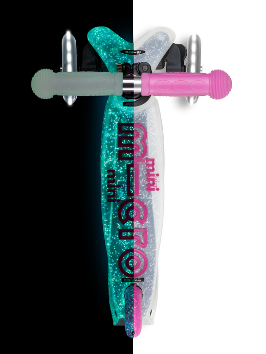 Самокат Mini Micro Deluxe Orion LED складной, розовый