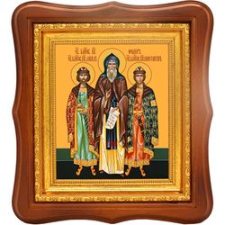 Феодор Смоленский, Ярославский и чада его Давид и Константин, Ярославские чудотворцы благоверные князья. Икона на холсте.