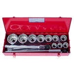 Набор торцевых головок с принадлежностями 1", двенадцатигранные, 36-80 мм, 14 предметов KING TONY 8015MR