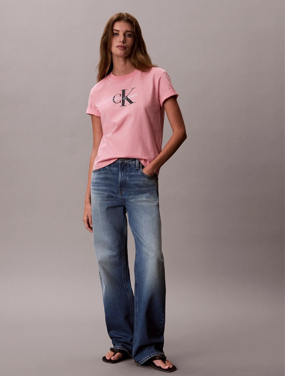 Футболка Calvin Klein Monologo Tee Soft Berry