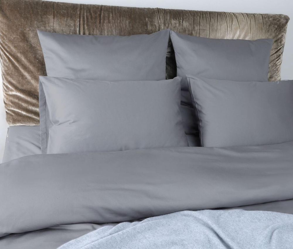 Простыня на резинке 90х200х20 Mollen серебристо-серая