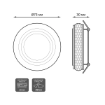 Св-к Gauss LED Backlight BL142 Круг 3W GU5.3 3000K белый/матовый