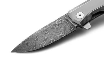 Складной нож Lion Steel "Myto" L/MT01D GY c клинком из стали Stainless Damascus (Chad Nichols, USA) рукоять титан