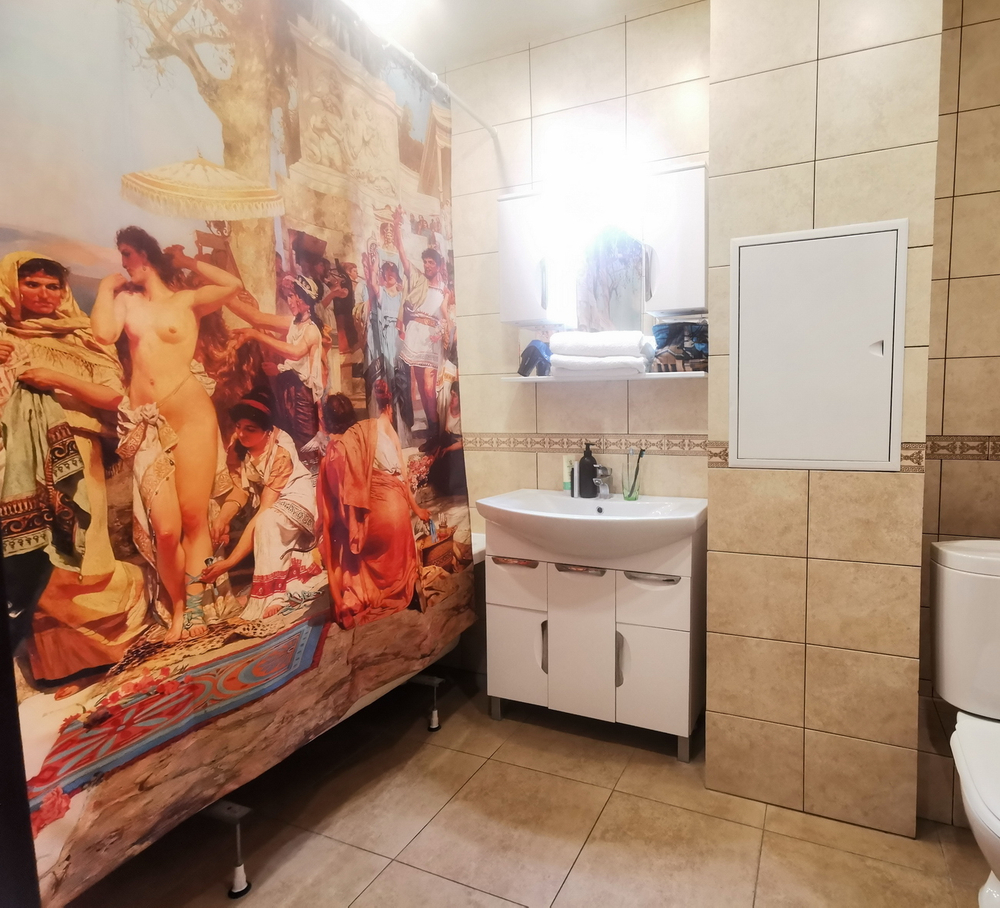 Штора «Праздник в Элевсине», по мотивам живописи художника Генриха Семирадского, картина «Фрина на празднике Посейдона в Элевсине»