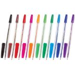 Набор шариковых ручек 10цв. Brauberg Line, 1.0мм, прозрачный корпус