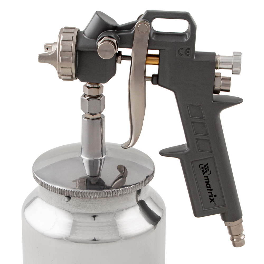 Набор пневмоинструмента, 5 предметов, быстросъемное соединение, краскораспылитель с нижним бачком Matrix