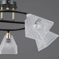 Люстра на штанге ILLUMICO IL0850 IL0850-5CSQ-25BKAB ELITE