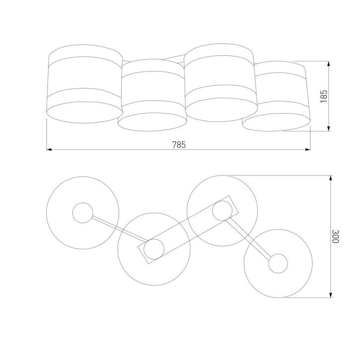 Потолочная люстра TK Lighting 854 Tago White