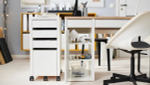 Комод с местом для документов - IKEA MICKE/МИККЕ ИКЕА, 35х50х75 см, белый